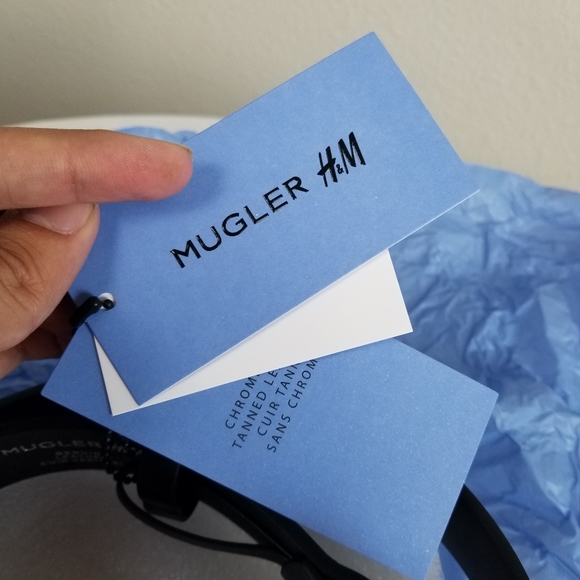 Mugler x H&M Rare Giant M Buckle Leather Belt Size 39-40 NWT - Picture 10 of 13